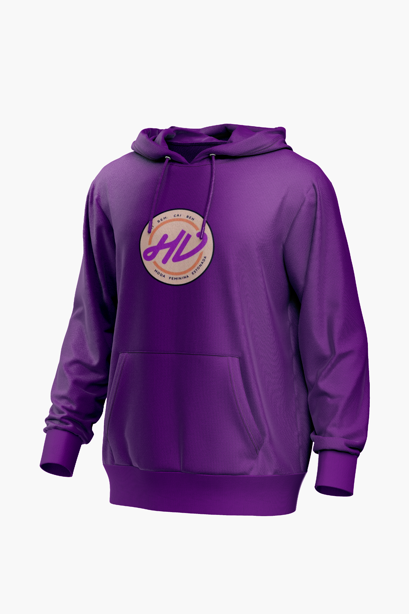 Moletom violeta escuro com selo em patch
